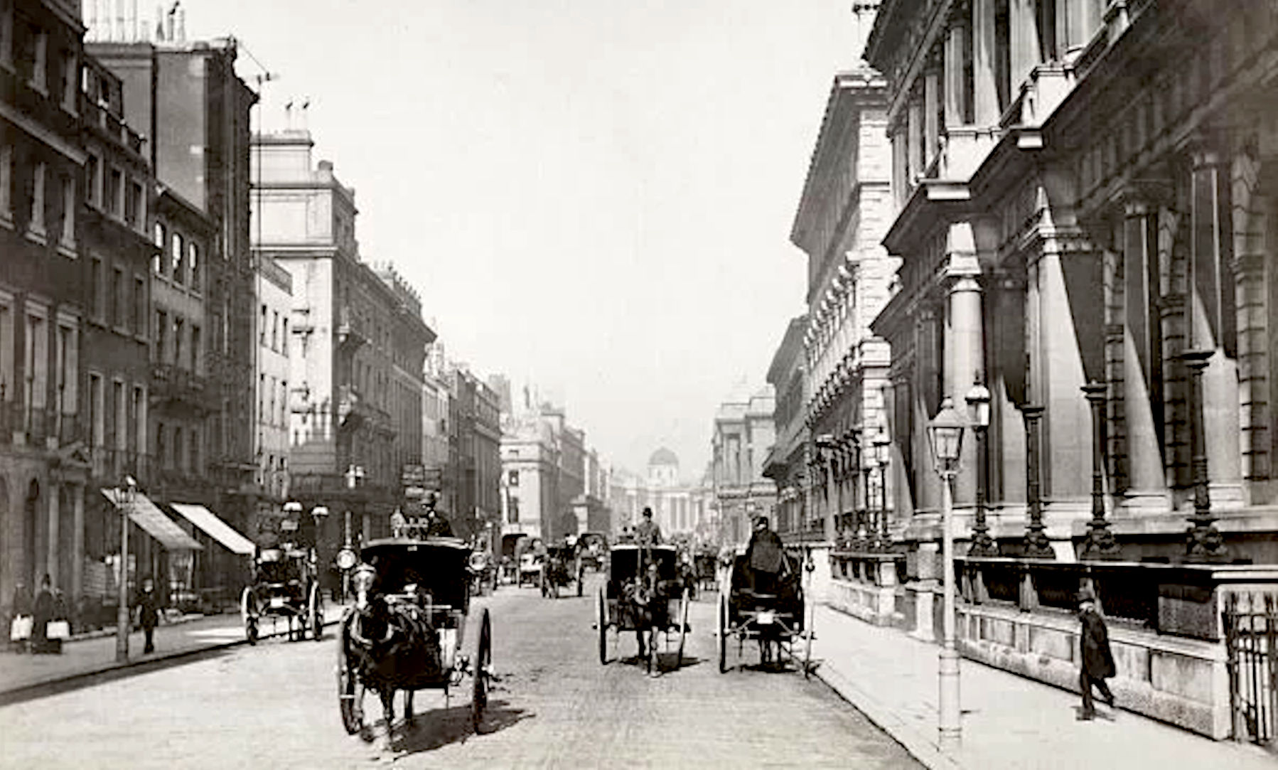 Pall Mall, London. Location of geographical and exploration clubs and societies.